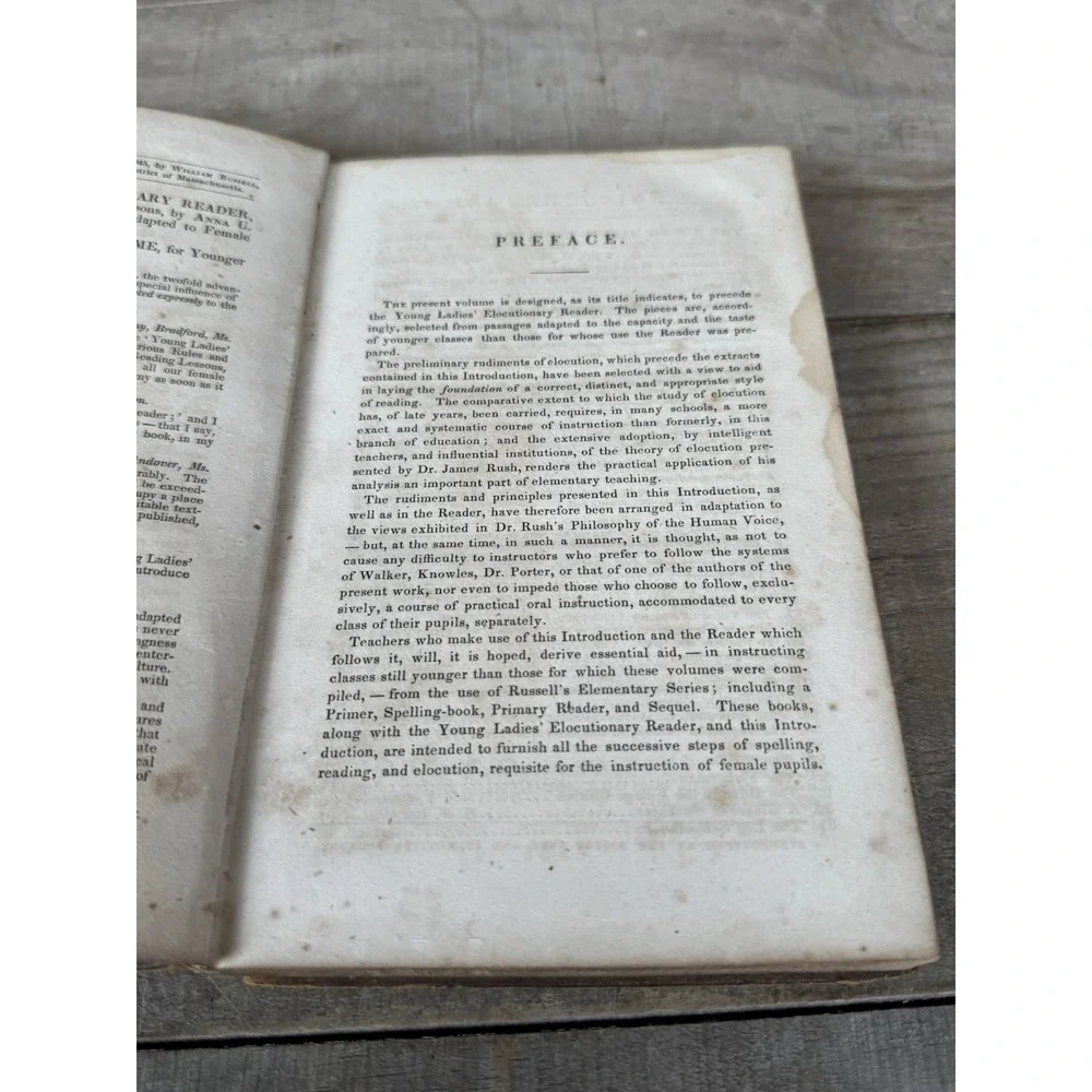 Antique Introduction To The‎ You G Ladies Elocutionary Reader